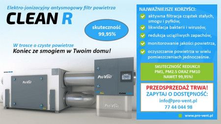 Filtr antysmogowy Clean-R Pro Vent.