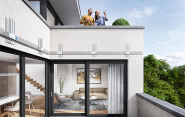 Taras z balustradą żelbetową - aby nie doświadczyć negatywnych skutków mostka cieplnego